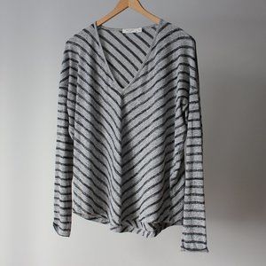 Rag & Bone Striped Gray Sweater Size Medium